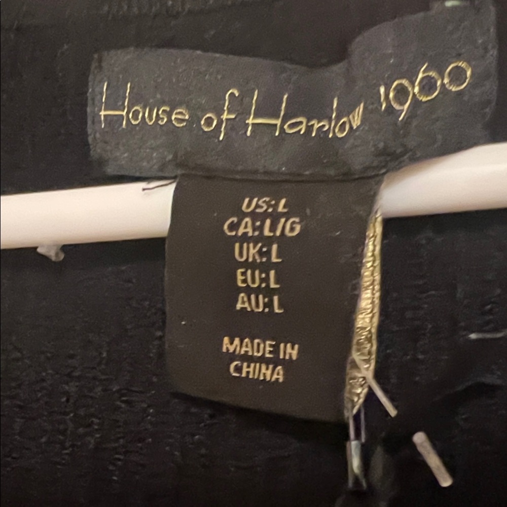 House of Harlow 1960 Black and Gold Label